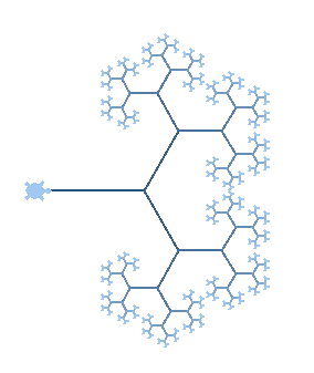 Una hoja del fractal del trébol