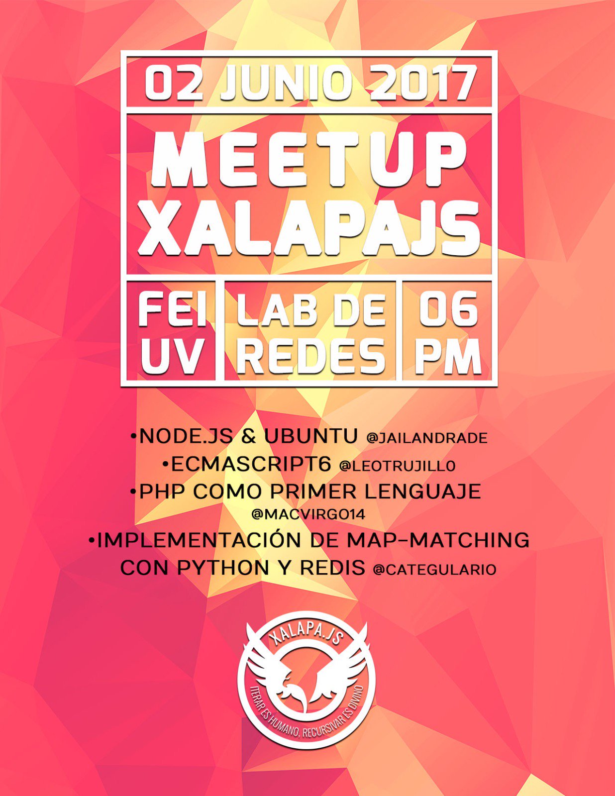Imagen de cartel de meetup junio 2017