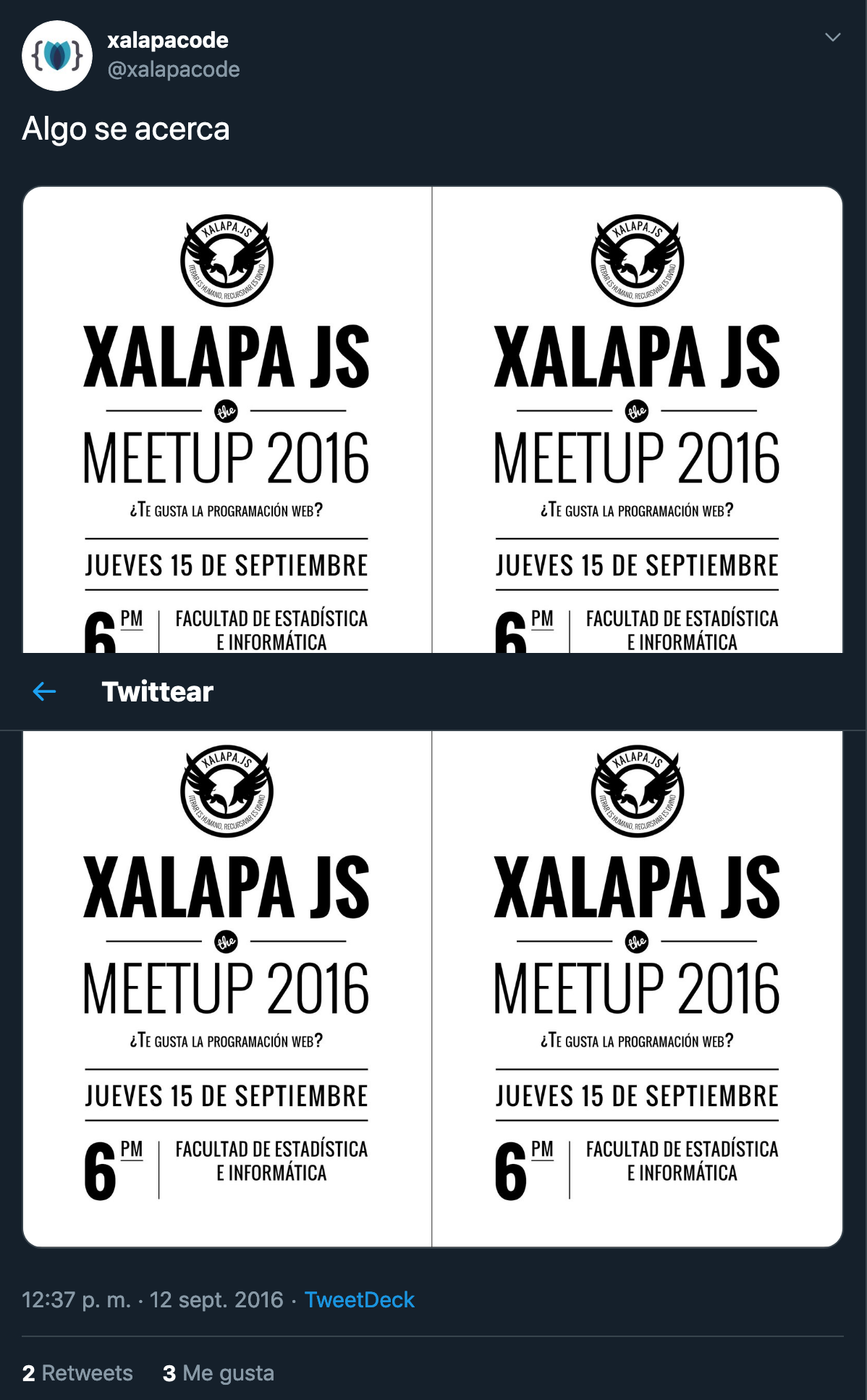 Imagen del ultimo meetup de 2016
