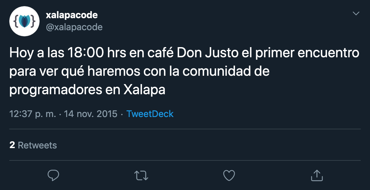 Imagen tuit de primer encuentro en Don Justo